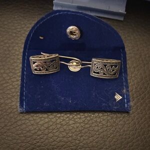 Silpada Silver Ornate Cufflinks